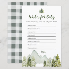 Pine Trees Adventure Baby shower wenst Baby