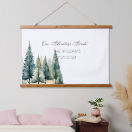 Pine Trees Alternatieve bruiloft gastenboek Hangend Wandkleed