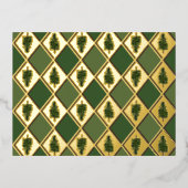 Pine Trees and Harlequin Folie Briefkaart (Voorkant)