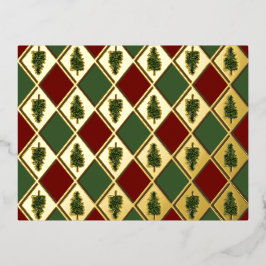 Pine Trees and Harlequin Folie Briefkaart