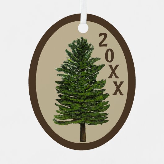 Pine Trees and Harlequin Oval Ornament (Voorkant)