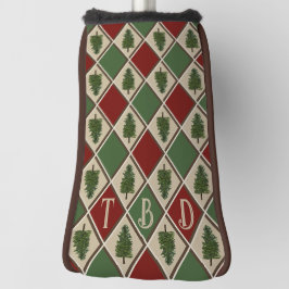 Pine Trees and Harlequin Putter Golf Head Hoesje Golfheadcover