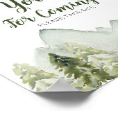 Pine Trees Avonturenberg Bedankt voor uw komst Poster (Hoek)