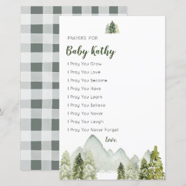 Pine Trees Avontuur Baby Shower Gebeden voor Baby