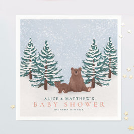 Pine Trees Baby Beer Winter Baby shower Servet