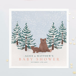 Pine Trees Baby Beer Winter Baby shower Servet
