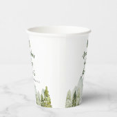 Pine Trees Baby shower Adventure Mountain Forest Papieren Bekers (Rechts)