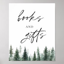 Pine Trees Baby shower Boeken en Geschenken Teken