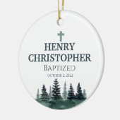 Pine Trees Baptism Ornament for Boys (Links)