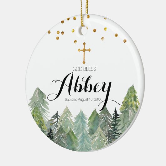 Pine Trees Baptisme Ornament God zegene Ornament (Links)