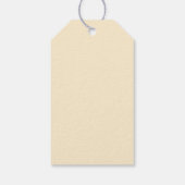 Pine Trees Beige Waterverf Kerstvakantie Cadeaulabel (Achterkant)