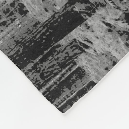 Pine Trees Black en White Forest Foto Fleece Deken (Hoek)