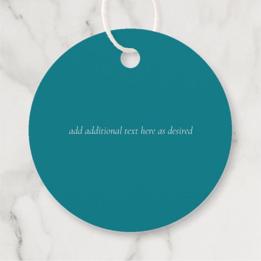 Pine Trees Blauwgroen en Sage Wedding Favor Labels (Achterkant)