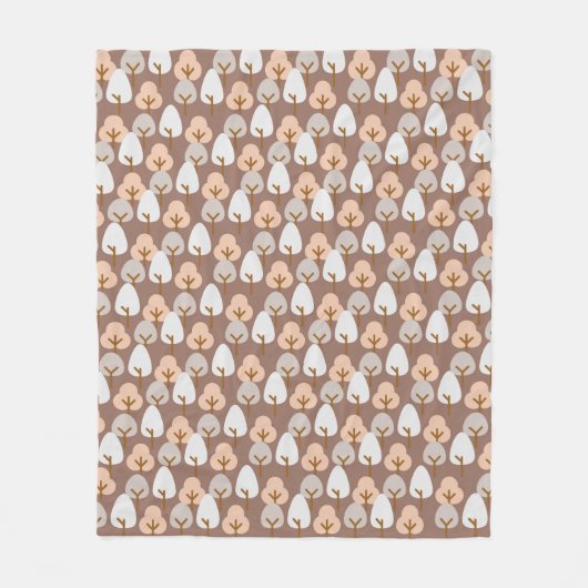 Pine Trees Botanische Patroon Gezellige Herfst Her Fleece Deken (Voorkant)