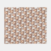 Pine Trees Botanische Patroon Gezellige Herfst Her Fleece Deken (Voorkant (Horizontaal))