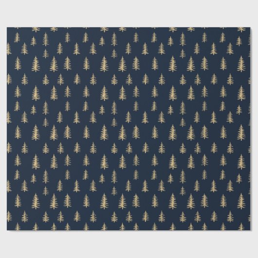 Pine Trees Christmas Cadeaupapier (Vlak)