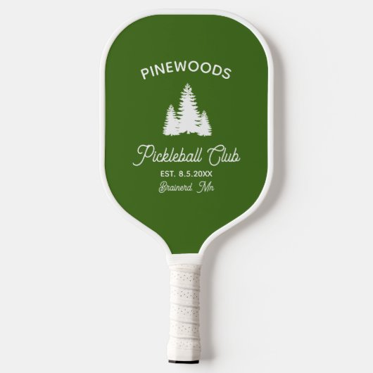 Pine Trees, Club, Gezinshereniging, Aangepast Pickleball Paddle (Achterkant)