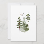 Pine Trees Dit is het seizoen om te trouwen Bruilo Kaart (Achterkant)