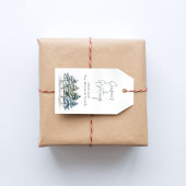 Pine Trees Elegant Kerst Custom Cadeaulabel