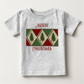 Pine Trees en Harlequin Baby T-shirt (Voorkant)