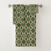 Pine Trees en Harlequin Badhanddoeken Bad Handdoek (Insitu)