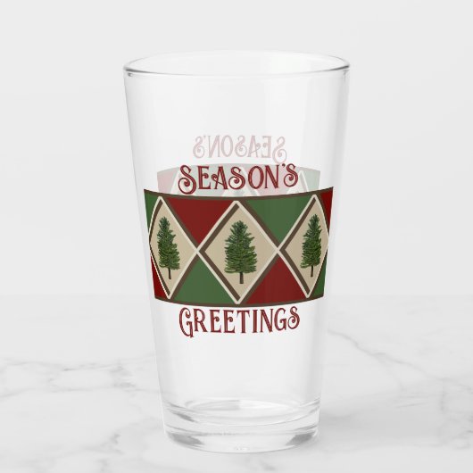 Pine Trees en Harlequin Glass Cup Glas (Achterkant)