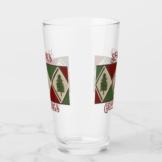 Pine Trees en Harlequin Glass Cup Glas (Links)