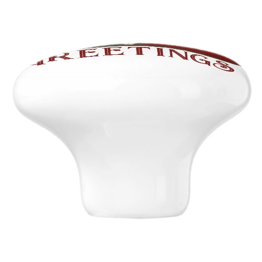 Pine Trees en Harlequin keramische knop (Zijkant)