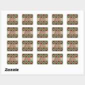 Pine Trees en Harlequin Square Sticker (Vel)