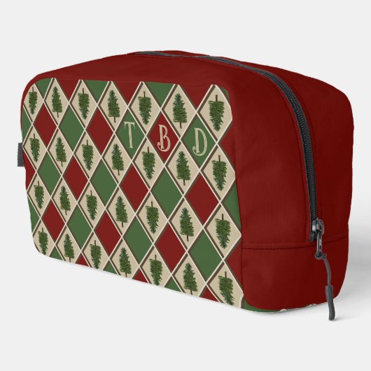 Pine Trees en Harlequin Toilettas Toilettasje (Rechterhoek)