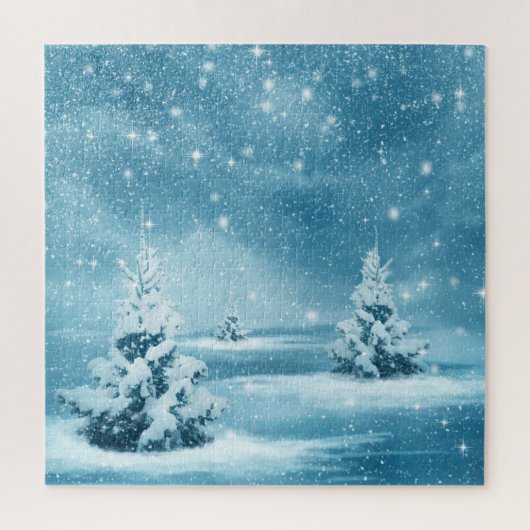Pine Trees en Sneeuwpuzzel Legpuzzel (Verticaal)