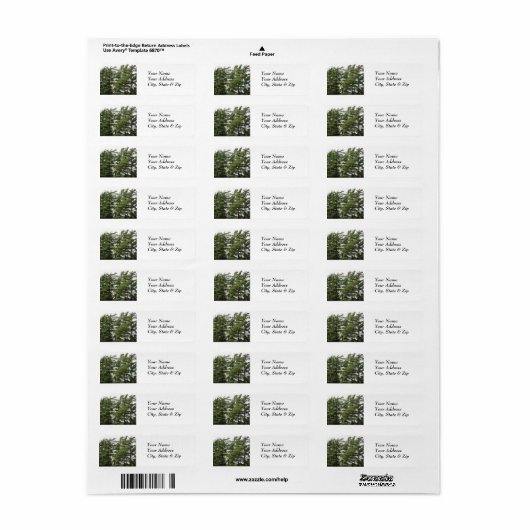 Pine Trees Etiket (Full Sheet)