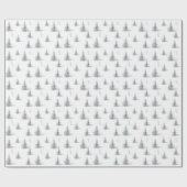 Pine Trees Forest Christmas Winter Pattern Cadeaupapier (Vlak)