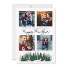 Pine Trees Forest | Gelukkig nieuwjaar | Fotokaart