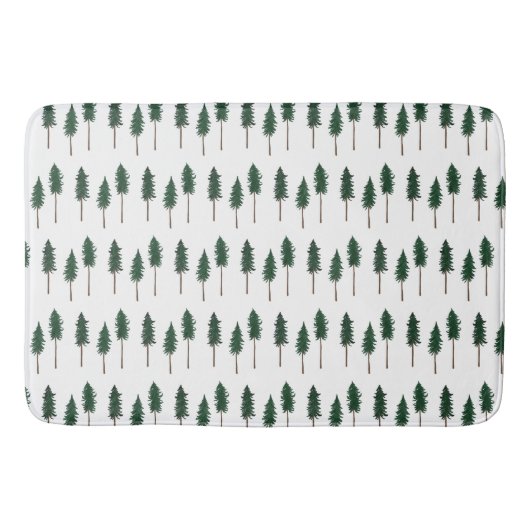 Pine Trees Forest Minimalist Pattern Badmat (Voorkant)