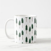 Pine Trees Forest Minimalist Pattern Koffiemok (Links)