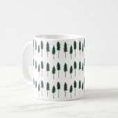 Pine Trees Forest Minimalist Pattern Koffiemok (Voorkant links)