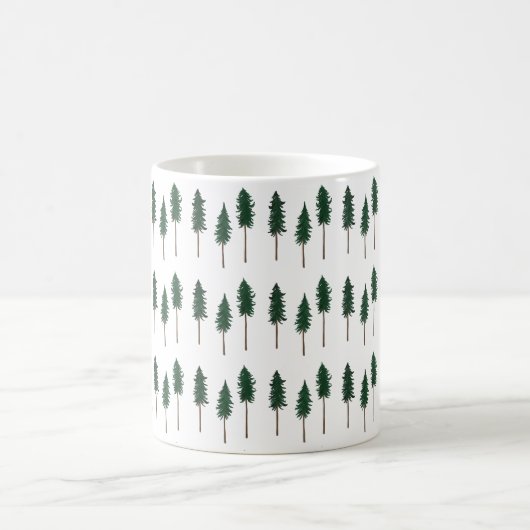 Pine Trees Forest Minimalist Pattern Koffiemok (Center)
