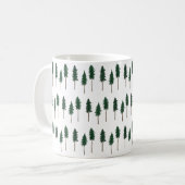 Pine Trees Forest Minimalist Pattern Koffiemok (Voorkant links)