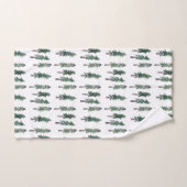 Pine Trees Forest Waterverf Pattern Bad Handdoek (Handdoek)