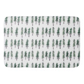 Pine Trees Forest Waterverf Pattern Badmat (Voorkant)