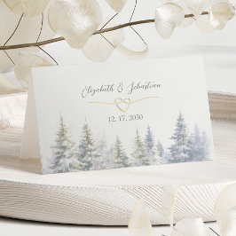 Pine Trees Forest Wedding Place Card Plaatskaartje