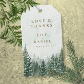 Pine Trees Forest Woodland Wedding Cadeaulabel