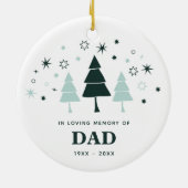 Pine Trees gepersonaliseerd gedenkteken ter nageda Keramisch Ornament (Achterkant)