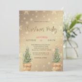 Pine Trees, gouden kerstfeest Kaart (Staand voorkant)