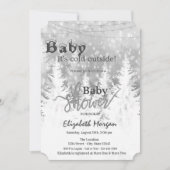 Pine Trees Het is koud buiten Baby shower Kaart (Voorkant)