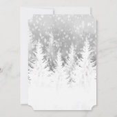 Pine Trees Het is koud buiten Baby shower Kaart (Achterkant)