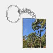 Pine Trees in het najaar van de hemel Sleutelhanger (Voorkant Links)