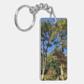 Pine Trees in het najaar van de hemel Sleutelhanger (Voorkant Links)