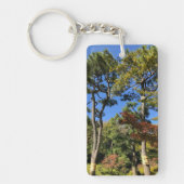 Pine Trees in het najaar van de hemel Sleutelhanger (Voorkant)